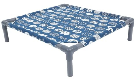 iplusmile Elevated Dog Cat Sleep Bed, Cat Camp Bed Portable Pet Cot Outdoor Pet Camp Polyester Cat Sleeping Kitten Tent with Stand