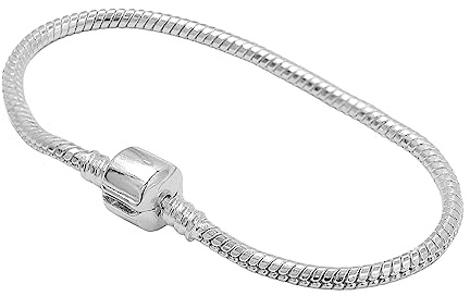 Passo Pulsera plata mujer con cadena de serpiente - Serpento es una pulsera charms plata de 17,5cm en la que llevar tus encantos favoritos - Se envía en una caja de regalo