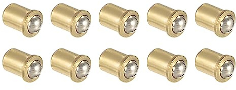 METALLIXITY 20pz Sfera Stantuffo Armadio Porta Armadio Cassetto 7 x 10mm | per Casa Cucina Armadio Armadietto Porta, Sfera Cattura Fermo Raccoglitore, Ottone Tono