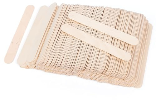 ANTETOK Bastones de madera jumbo para manualidades, 20 cm, 500 unidades, palitos de palitos de palos, palitos de helado de madera, manualidades, manualidades, depresores de lengua, mezcla de colores