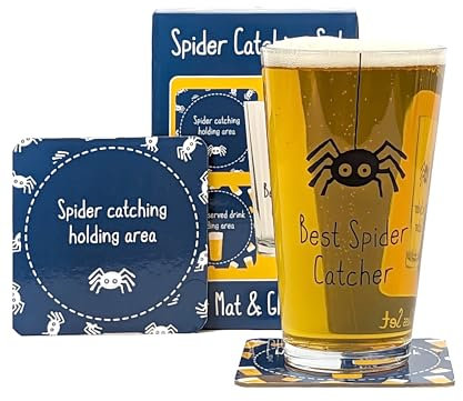 ALL THE JEST Set regalo con bicchiere da pinta e tappetino da birra, bicchiere da birra e tappetini da birra, regalo per papà per mamma, regalo per papà, Natale, festa del papà, compleanno, per lui