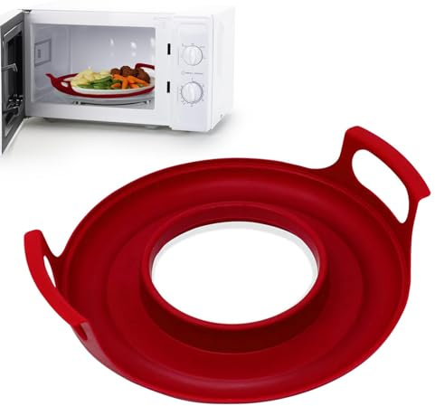 Plateau de refroidissement pour micro-ondes, plaque de refroidissement, plateau avec poignée, plaques à micro-ondes pour chauffer les aliments, support d'assiettes pour plateaux à micro-ondes, sans