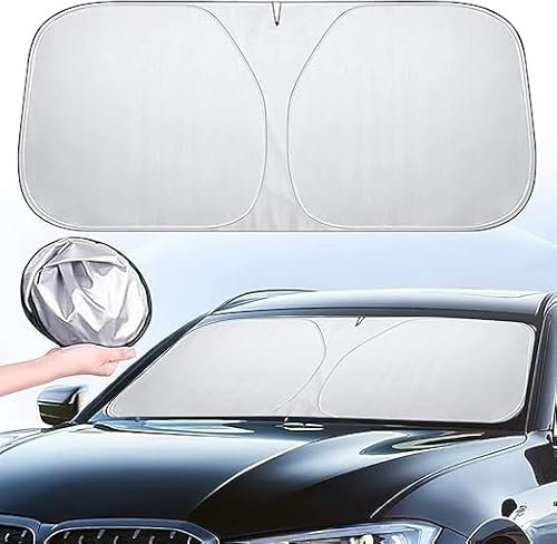 Auto Sonnenschutz Frontscheibe für Peugeot 308 SW Facelift 2021,Aluminiumfolie Frontscheibenabdeckung Faltbares Reflektierend Sonnenschirm Camping Cover Sonnenblende Zubehör
