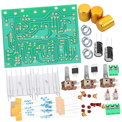 SEWOART Scheda Circuito Amplificatore Audio Stereo Fai da Te Doppio Canale Manopola Dorata Kit Montaggio per Appassionati Elettronica Home Theatre