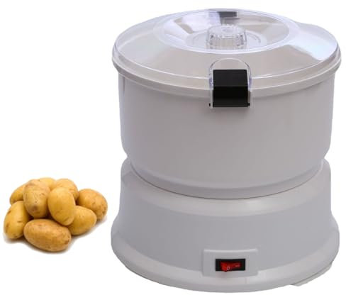 Lakenbroade Disidratatore per Verdure pelapatate Elettrico 2 in 1 da 85 W, azionamento con Un Solo Pulsante, per Cucina Domestica