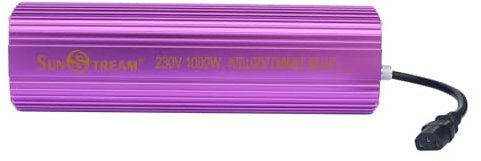 SunStream 1000w 230V Dimmable Digital Electronic Ballast for MH and HPS Grow Light (1000w Ballast Purple)