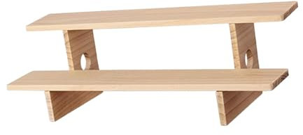 Holz Displayständer, Holz Displayständer, Regal, Trittleiter, Multifunktionales Gewürzregal, Cupcake Ständer für Spielzeugfiguren, 55cmx20cmx17cm