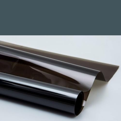 6m x 76cm Film Solaire Noir Teinté VLT 50% Pellicule Vitres Auto Latérales Film Noir Clair pour Voiture Bâtiment 3 mètres à 76cm