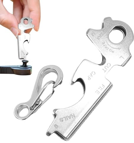 Key Tool Llavero Destornillador Multiherramienta, Organizador de llaves, Llavero Compacto, Destornillador de Acero Inoxidable, Pequeña Multiherramienta, Llavero, 10 unidades