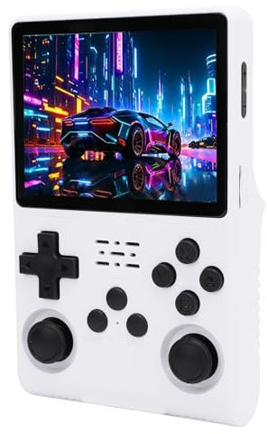 Console di Gioco Portatili retrò, Console di Gioco retrò Pro, Console per Videogiochi 30000 Giochi - 45 Emulatori, Schermo da 3,5 Pollici, OTG, Jack da 3,5 Mm (WHITE)