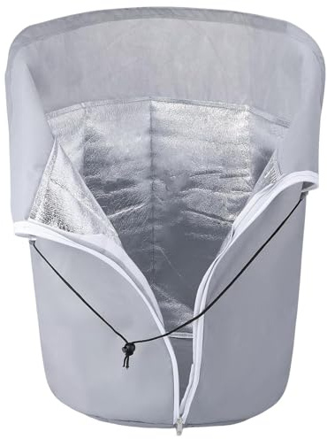 Yonuaret Topfschutz Pflanzen Winter Thermo Topfschutz Pflanzen, Thermo Topfschutz Für Pflanzen Mit Reißverschluss Und Kordelzug Winterschutz Für Kübelpflanzen, Pflanzen Wurzeln Halten Warm