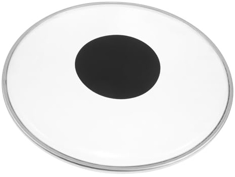UPKOCH Fell Trommelbezug 10 Zoll Transparent mit Verstärktem Punkt Sowie Obertonring aus Kunststoff für Schlagzeug Hardware und Live Auftritte mit Tragbarem Design und Einfacher