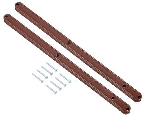 QUARKZMAN Guide Per Cassetti, 2Set 300mm - Guide In Plastica Con Viti, Guide Montate Lateralmente Con Scanalatura Per Cassetti Di Armadi Comodini Guardaroba Cassettiere (Marrone)
