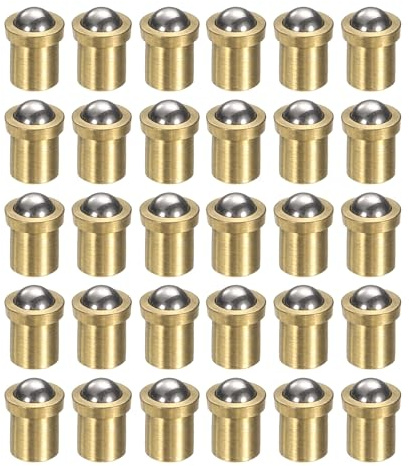 QUARKZMAN 30 Stück Kugelspitzendruckfedern 3x4mm Kugelfederdruckfedern | Kugelfangriegel, Messing, Präzisions Positionierperlen, für Türschrank mechanische Geräte Klemmen Möbel