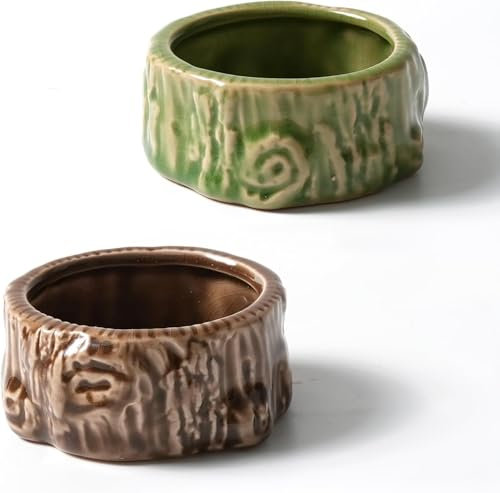 Kelivi Futternapf für Hamster, Keramik, Baum, Hamster, Meerschweinchen, Futternapf für Rennmäuse, Maus, Chinchilla, Igel, 2 Packungen