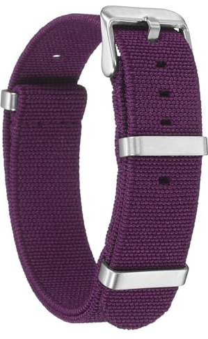 sourcing map Elastic Nylon Watch Band One-Piece French Watch Strap Waterproof Replacement Wristwatch Strap for Men Women