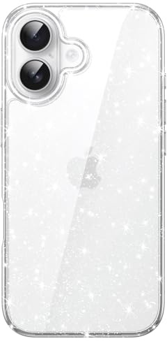 JETech Glitzer Hülle für iPhone 17, Durchsichtig