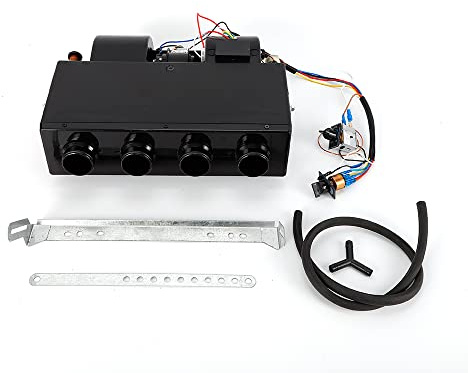 KGLHJDY Conjunto de evaporador de Aire Acondicionado, 3 velocidades, 12 V, para Debajo del Tablero de Coche o camión, calefacción, refrigeración, Aire Acondicionado, Color Negro