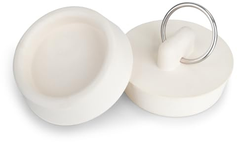 Sepaitek Rubber Drain Stopper Fits 1-1/2 to 1-5/8” Opening, Bathroom Bath Tub Drain Plug with Sturdy Hanging Ring, Set of 2