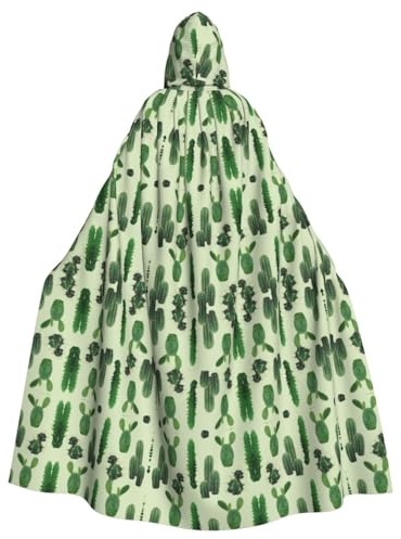 Kfjghhl Unisex Cactus. Hooded Cloak Cape Costume Party Halloween Cosplay Adult Hoodies Robe Christmas 58