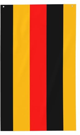 Bandiera della Germania. Bandiera decorativa per esterni 0,9 x 1,5 m, striscione verticale in poliestere. Adatto per l'uso come decorazione esterna