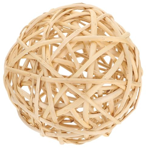 Sosoport Palline Decorative di Rattan Intrecciate 15 cm, Palla Rustica Artigianale per Decorazioni casa e Feste, Accessorio Naturale per ghirlande e vasi, complemento scenico per Eventi e Fotografia