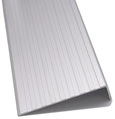 Aluminum Stair Nose Edging 75mm Wide, Non Slip Staircase Step Edge Protector For Outdoor & Indoor Uses, Scratch-Resistant Metal Stair Nosing Trim(Silver,110cm)