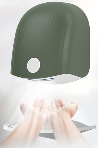 Asciugamani automatico con filtro HEPA, 1200 W, montaggio a parete, per bagni con vassoio di scarico, aria calda e fredda regolabile