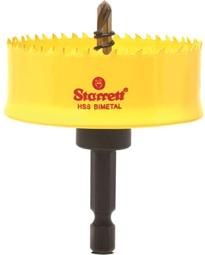 Starrett HSS Bi-Metall-Lochsäge - CSC51 Akku-Glattschnitt-Lochsäge - für Holz, Kunststoffe, Stahl, verschiedene Materialien - 51mm