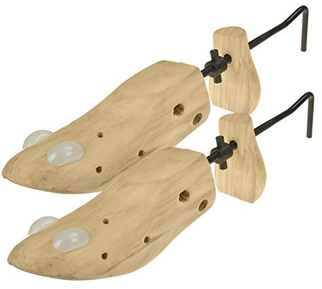 2-Way Leather Shoe Trees Wooden Stretcher Kit for Men or Women | Walking, Sneaker and Football Boot Expander | Shoe-Stretcher + Corn and Bunion Shaper - Womens UK 3-8 Brown