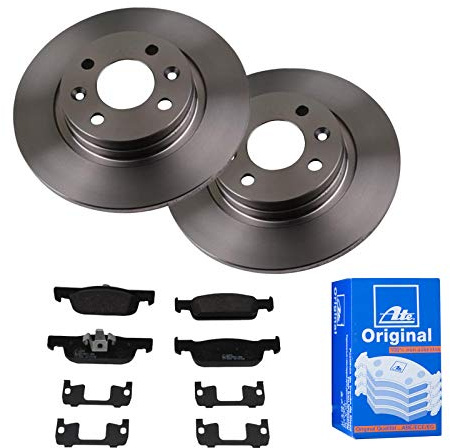 ATE 2 Bremsscheiben Ø259 Voll + Bremsbeläge für Smart Fortwo 453