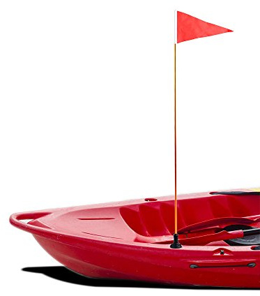 Lixada 120cm/4ft Kayak Drapeau de Sécurité Ensemble de drapeaux de kayak pour Bateau Canoë Yacht Dinghy