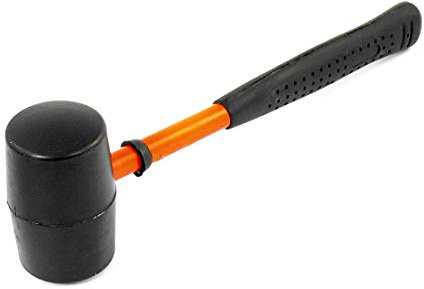 Aexit 25cm Long Orange Nonslip Handle Rubber Mallet H-ammer Tool (eb3ee842e191a6566721d2d887a9b1e5)