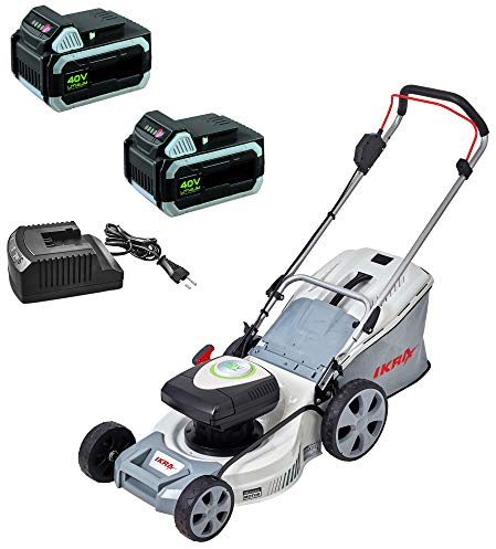 IKRA Akku Rasenmäher Mulchmäher IAM 40-4625S Radantrieb TwinPower inkl. 2x40V Akku & Ladegerät, Schnittbreite 46cm