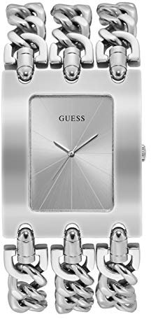 Guess Damen Analog Uhr Heavy Metal mit Edelstahl Armband