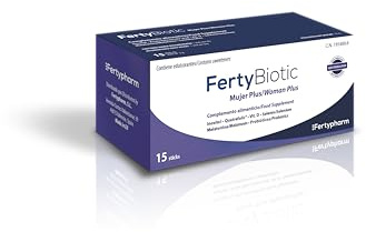 FERTYBIOTIC MUJER PLUS | Complemento alimenticio | Inositoles, Ácido fólico (Quatrefolic®), Vitamina D, Selenio, Melatonina y Probióticos | 15 Sticks