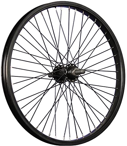 20 Zoll BMX Hinterrad Aluminiumfelge schwarz 48 Loch Vollachse 14mm