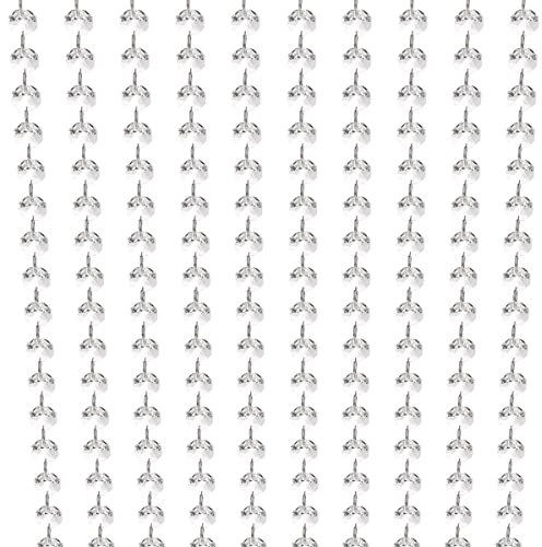 10 X 1m Guirnalda Cadena Cristal, Abalorios Cristal Transparente Para Araña,Clear Octogonal De Acrílico Del Grano Garland Para Candelabro, Cortina De Puerta, Decoración De Boda, Cortina De Perlas