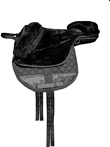 German Riding Fellsattel, Kunstfell Child schwarz