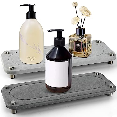 INFTYLE Sink Caddy, Instant Dry Sink Organizer, Fast Drying Stone Holder, Sponge Soap Holder Dispenser, Countertop Fast Drying Rack for Home Bathroom and Kitchen