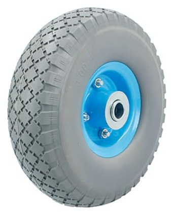 Ferrestock FSKRAM00101 Vollrad für Sackkarre und Sackkarre mit Vollgummireifen, Metallfelge, Grau
