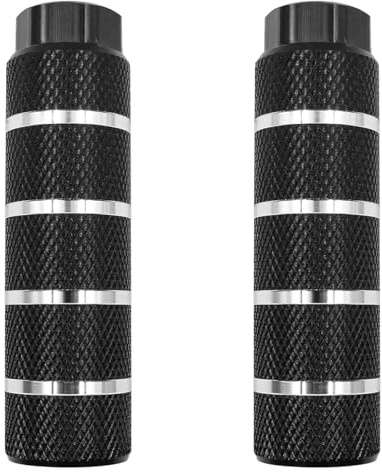 ANCLLO 2 Stück Fahrrad-Fußrasten, Achse, hintere Fußrasten, Aluminiumlegierung, BMX-Stunt-Pegs, rutschfeste Hinterfußpedale für Mountainbikes, Fahrräder