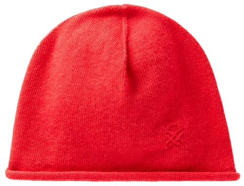 United Colors of Benetton Damen Mütze, rot, One Size