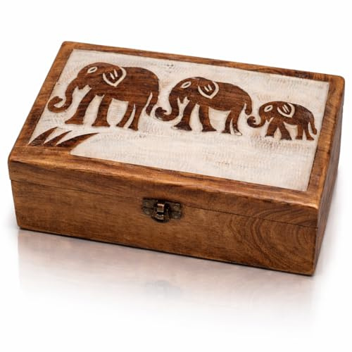 Tolle Geburtstag Geschenkideen Handgemachte dekorative Schmuckschatulle aus Holz Schmuck Organizer Andenken Box Schatztruhe Schmuckhalter Uhrenbox Aufbewahrungsbox Einweihungsgeschenke Frauen