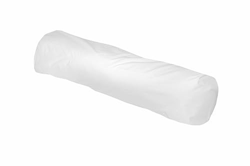 Toison d’or Protège Traversin Charlotte en Percale de Coton + Fermeture, 160cm Taille, Blanc