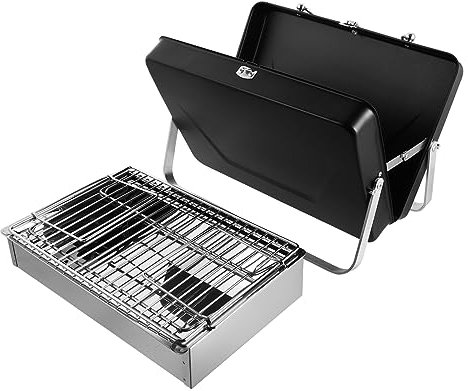 HANABASS Parrilla De Barbacoa Portátil Parrilla Tipo Maletín Para Picnic y Camping Para Barbacoa Familiar