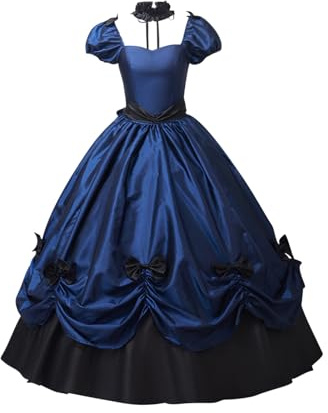 Victorienne Reine Femme Steampunk Gothique Deguisement Vintage Grande Taille Rétro Médiévale Dress Reine Femme Renaissance MéDiéVal Robe Vintage Adulte Deguisement Carnaval Halloween Cosplay Fête