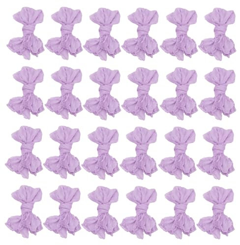 Set mit 24 Stoffservietten im Boho-Chic-Stil, weiche balinesische Gaze, zerknitterte Textur, ideal für Esszimmer, Veranstaltungen und Heimdekoration, 50 x 50 cm