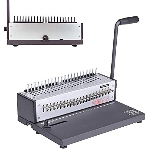 IUBGFTO Hochleistungs-Buchbindemaschine, Drahtbindegerät, A4-Bindemaschine, Spiralbindegerät, 21 Löcher, 200 Blatt Bindekapazität, perfekt für tägliche Bürodokumente