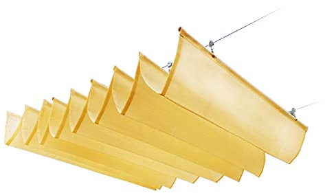 Toldo retráctil para pérgola al aire libre, toldo para jardín, patio, color amarillo, 3 x 5 m